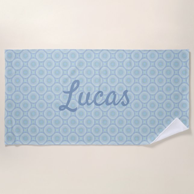 Personalisierte Ruhe Ocean Bubbles Beach Handtuch (Vorderseite)