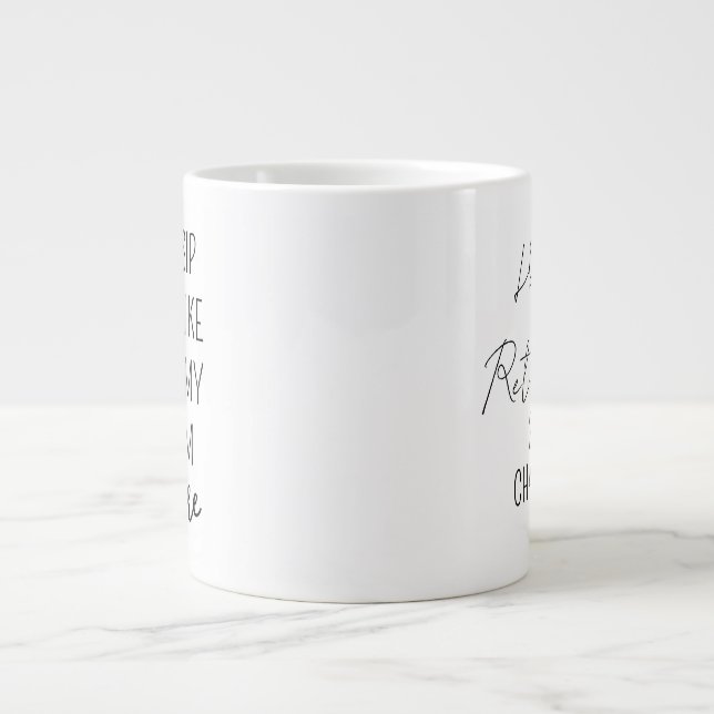 Personalisierte Ruhestand Kaffee Tasse, Happy Reti Jumbo-Tasse (Vorderseite)