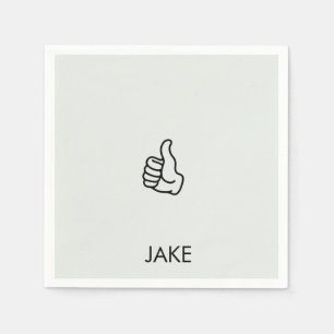 Personalisierte Ruhestands-Sage-Daumen-Hoch-Cockta Serviette
