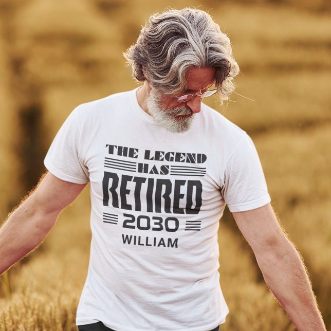 Personalisierte Ruhestandsregelung der Legislaturp T-Shirt (Legend Has Retired Retirement Custom White T-shirt for Men)