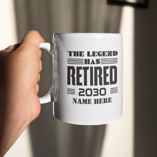 Personalisierte Ruhestandsregelung der Legislaturp Zweifarbige Tasse