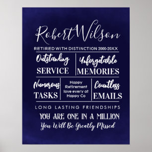 Personalisierte Ruhestandsschiff Poster Print