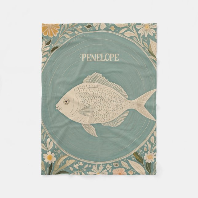 Personalisierte ruhige Tides Fleecedecke (Vorderseite)
