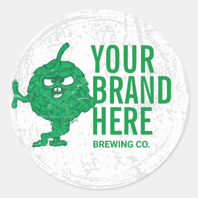 Personalisierte runde Flaschenbieretiketten Runder Aufkleber (Vorderseite)