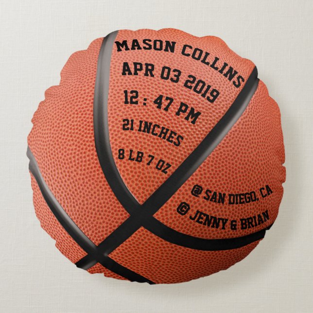 Personalisierte Rundes Kissen (Vorderseite)