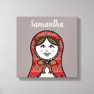 Personalisierte Russische Nesting Doll Matryoshk L Leinwanddruck
