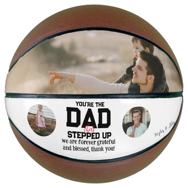 Personalisierte Rustikale Basketball-FotoCollage Basketball (Vorderseite)