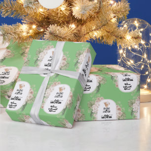 Personalisierte rustikale Boho Minimalistisch Baby Geschenkpapier