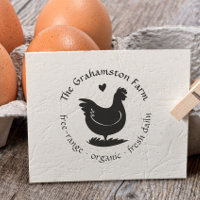Personalisierte rustikale Eierkarton Briefmarke He