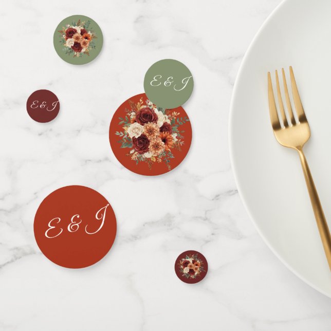 Personalisierte Rustikale Hochzeit im Herbst Confe Konfetti (Gruppe)