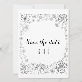 Personalisierte rustikale Hochzeit mit Blumen lade Einladung