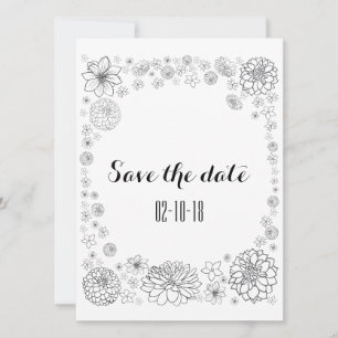 Personalisierte rustikale Hochzeit mit Blumen lade Einladung