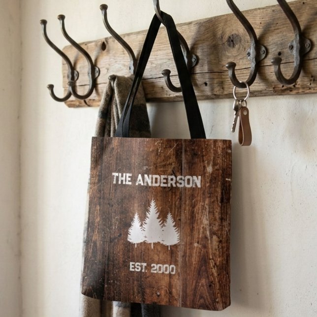Personalisierte Rustikale Holzart Tote Tasche (Von Creator hochgeladen)