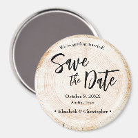 Personalisierte Rustikale HolzWedding Speichern Si