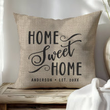 Personalisierte rustikale Imitats Burlap Zuhause S