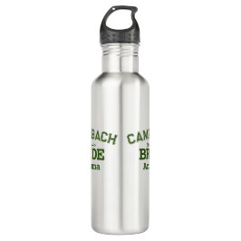 Personalisierte rustikale Retro Camp Bach grün Edelstahlflasche