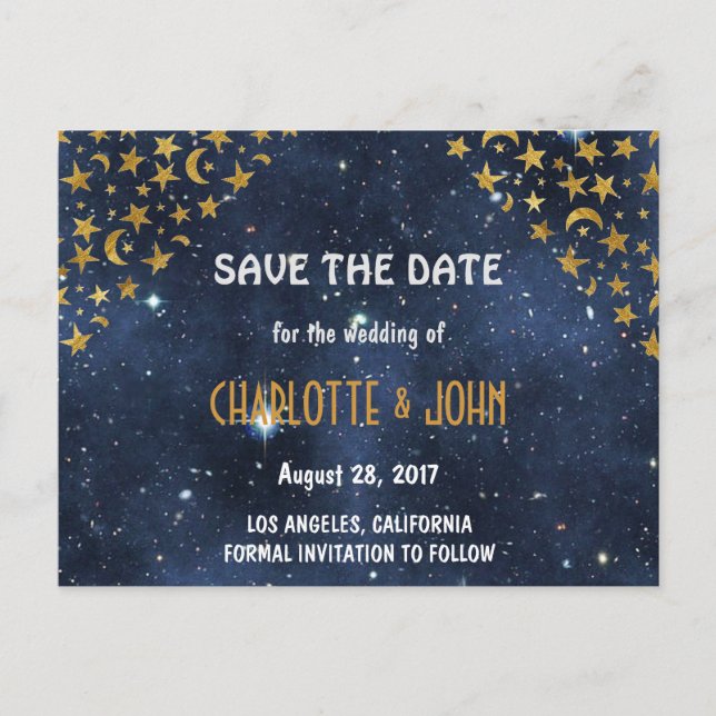 Personalisierte rustikale Save the Date Postkarten (Vorderseite)