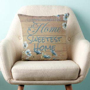 Personalisierte rustikale "Zuhause Sweetest Zuhaus Kissen