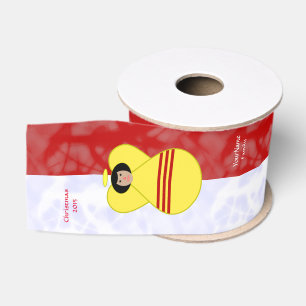 Personalisierte S. vietnamesische Engel Flagge Rot Ripsband