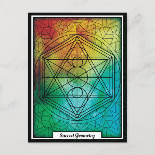 Personalisierte Sacred Geometry Mandala Postkarte