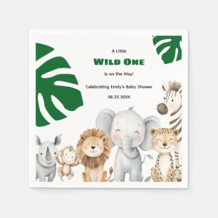 Personalisierte Safari-Baby-Shower-Servietten Serviette