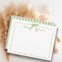 Personalisierte Sage Preppy Doodle-Schleife Tween/