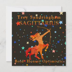 Personalisierte Sagittarius Zodiac-Flachkarte