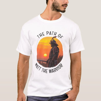 Personalisierte Samurai-Krieger-Sonnensilhouette T-Shirt