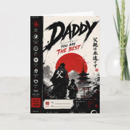 Personalisierte Samurai Vatertagskarte Karte