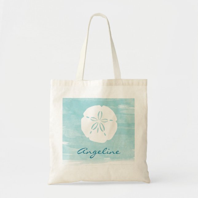 Personalisierte Sand-Dollar-Brautjungfern-Tasche Tragetasche (Vorne)