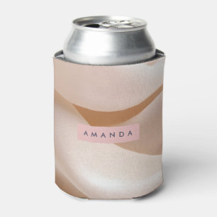 Personalisierte sanfte Pastell-Minimal-Stofftextur Dosenkühler
