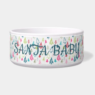 Personalisierte Santa-Baby-Haustiernahrungsschale Napf