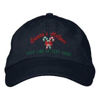 Personalisierte Santa Helper Candy Canes Bestickte Baseballkappe