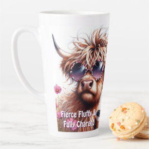 Personalisierte Sassy Highland Kuh Latte Tasse