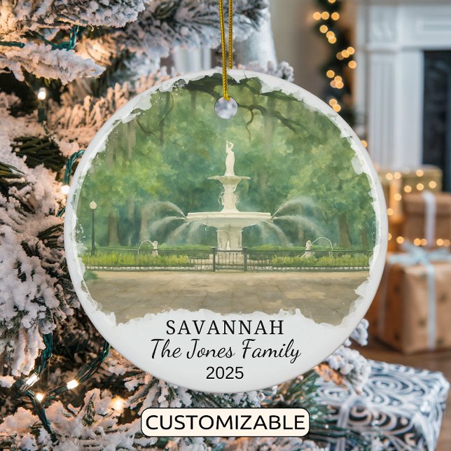 Personalisierte Savannah Ornament, Georgien Keramik Ornament (Von Creator hochgeladen)