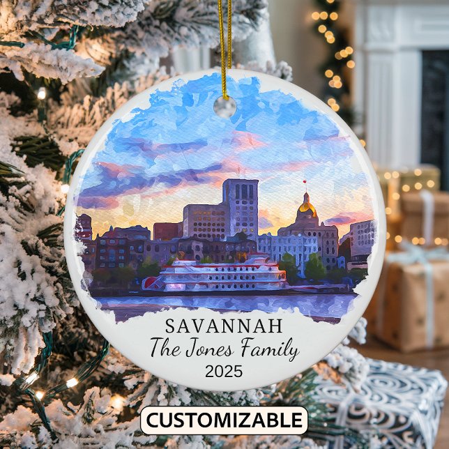 Personalisierte Savannah Ornament, Georgien Keramik Ornament (Von Creator hochgeladen)