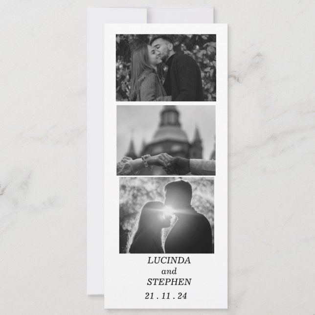Personalisierte Save the Date Einladung mit Paar (Vorderseite)