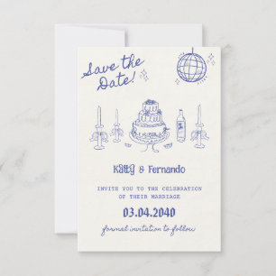 Personalisierte Save-the-Date-Hochzeitseinladung Save The Date