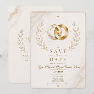 Personalisierte Save-the-Date-Karte   Heilige Unio Save The Date