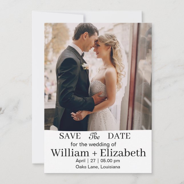 Personalisierte Save-the-Date-Karte mit Foto Save The Date (Vorderseite)
