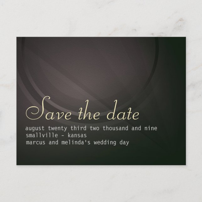 Personalisierte Save the Date Karte unterscheiden (Vorderseite)