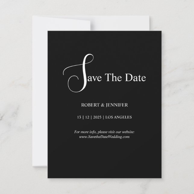 Personalisierte Save-the-Date-Karten Einladung (Vorderseite)