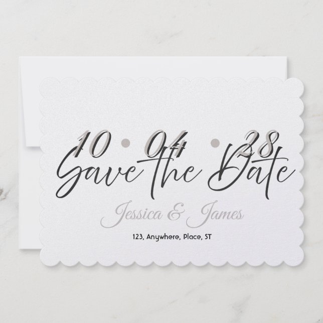 Personalisierte Save-the-Date-Karten nach Maß Save The Date (Vorderseite)