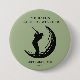 Personalisierte Schaltfläche | Bachelor Golf Weeke Button