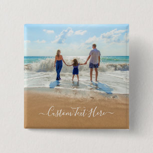 Personalisierte Schaltfläche für Foto und Text Button