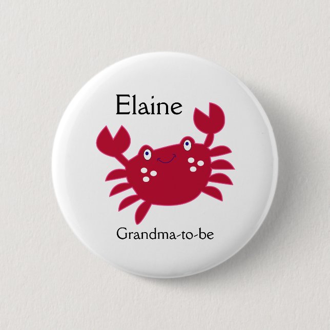 PERSONALISIERTE Schaltfläche "RED CRAB CALYPSO NAM Button (Vorderseite)