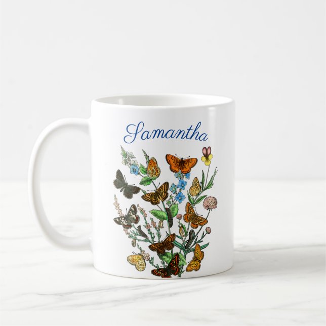 PERSONALISIERTE SCHALTFLÄDEN AUS DER NATUR KAFFEETASSE (Links)