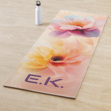 Personalisierte Schicke Florale Wasserfarbe Yoga-M