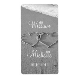 Personalisierte, schicke Hochzeitsweinetiketten