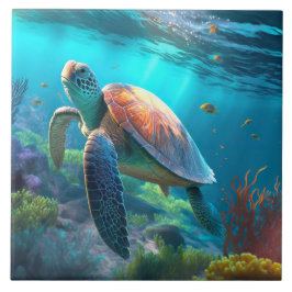 Personalisierte Schildkrötenbild-Klassische Kerami Fliese